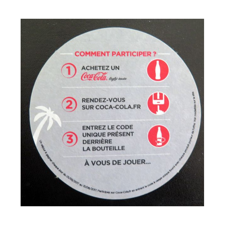 DESSOUS DE VERRE A COCA COLA Bali