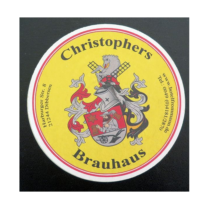 DESSOUS DE VERRE A BIÈRE Christophers Brauhaus
