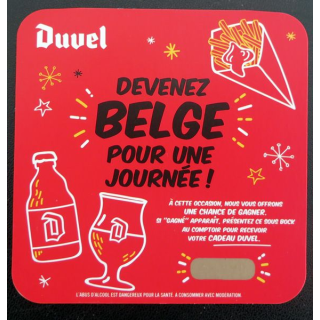 DESSOUS DE VERRE A BIÈRE Dubel devenez belge pour une journée
