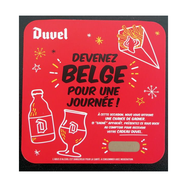 DESSOUS DE VERRE A BIÈRE Dubel devenez belge pour une journée