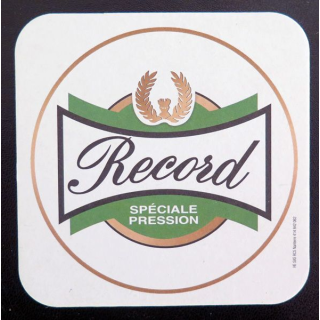 DESSOUS DE VERRE A BIÈRE Record