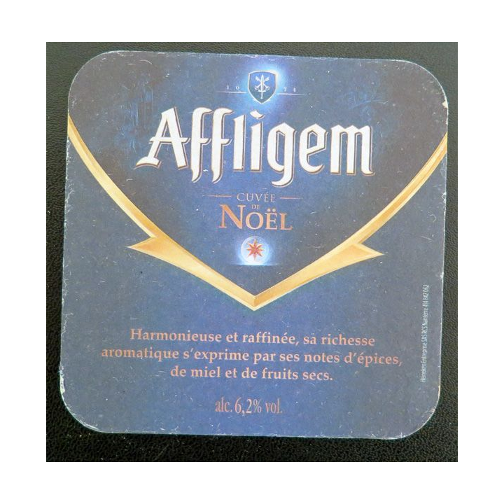 DESSOUS DE VERRE A BIÈRE Affligem Cuvée de Noël