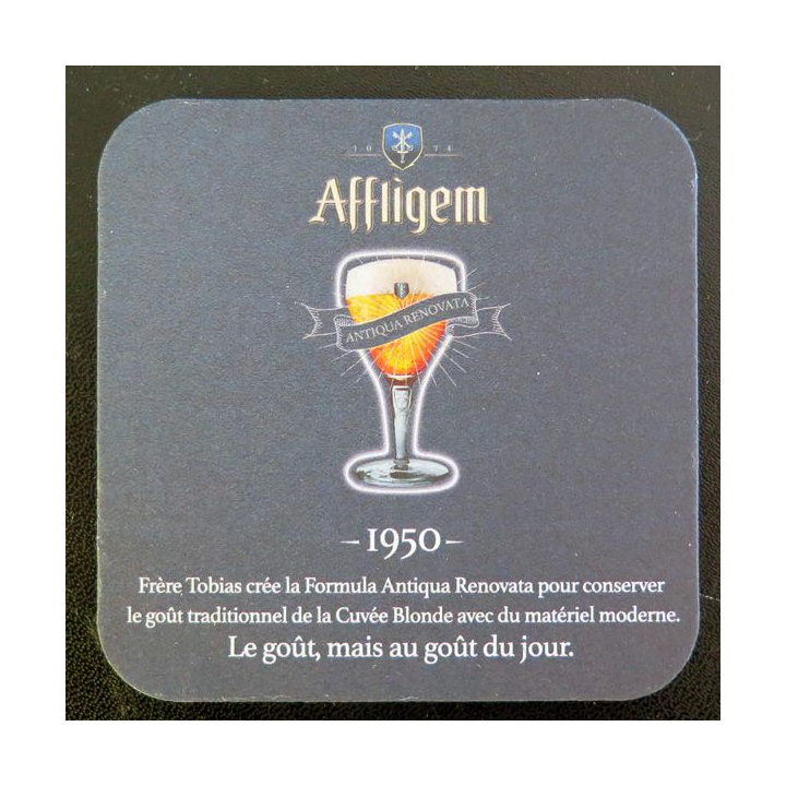 DESSOUS DE VERRE A BIÈRE Affligem 1074