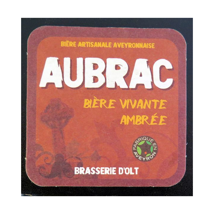 DESSOUS DE VERRE A BIÈRE Aubrac bière aveyronnaise