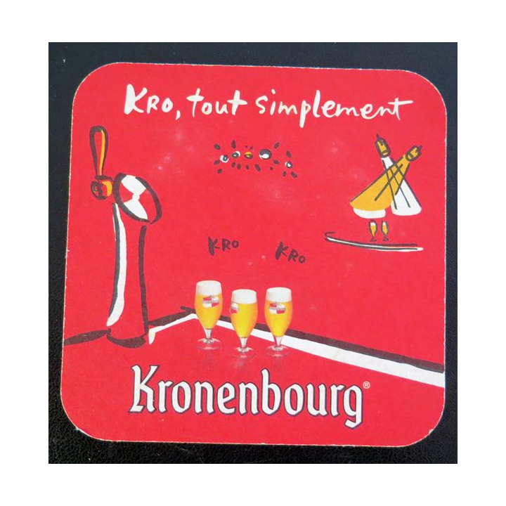 DESSOUS DE VERRE A BIÈRE Kronenbourg