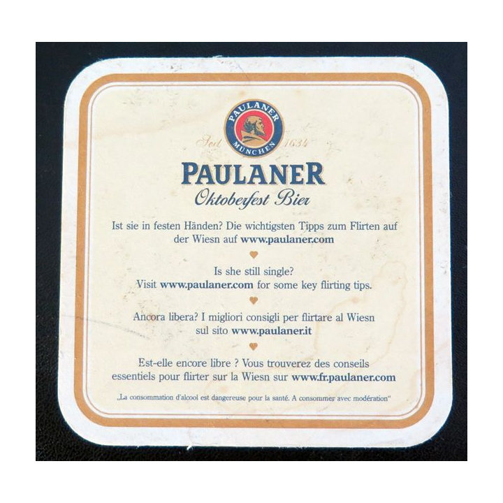 DESSOUS DE VERRE A BIÈRE Paulaner