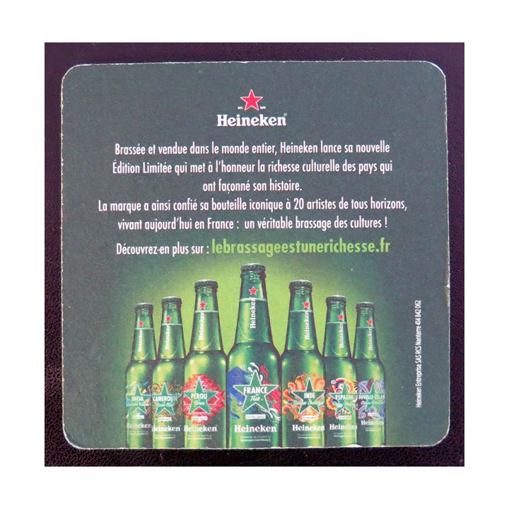 DESSOUS DE VERRE A BIÈRE Heineken France by Flab