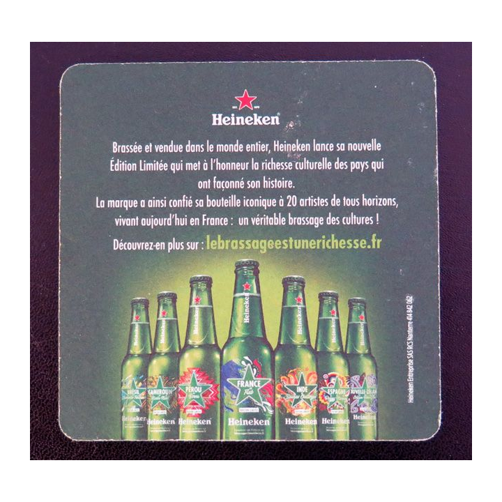 DESSOUS DE VERRE A BIÈRE Heineken Inde by Sourav Chatterjee