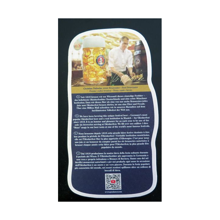 DESSOUS DE VERRE A BIÈRE Paulaner