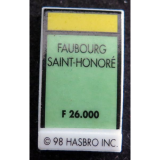 Fève Carte Monopoly Faubourg Saint-Honoré