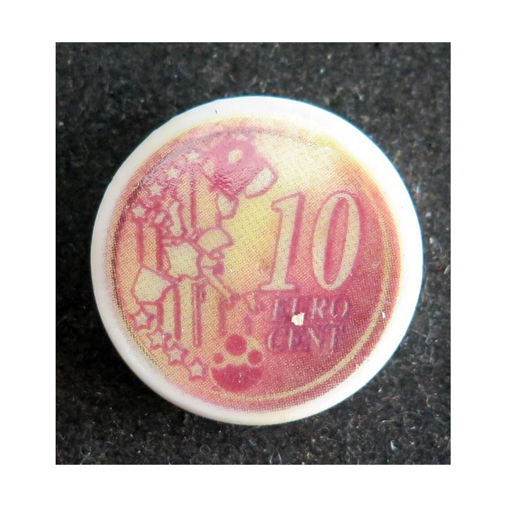 Fève 10 Cent d'euros en céramique émaillée
