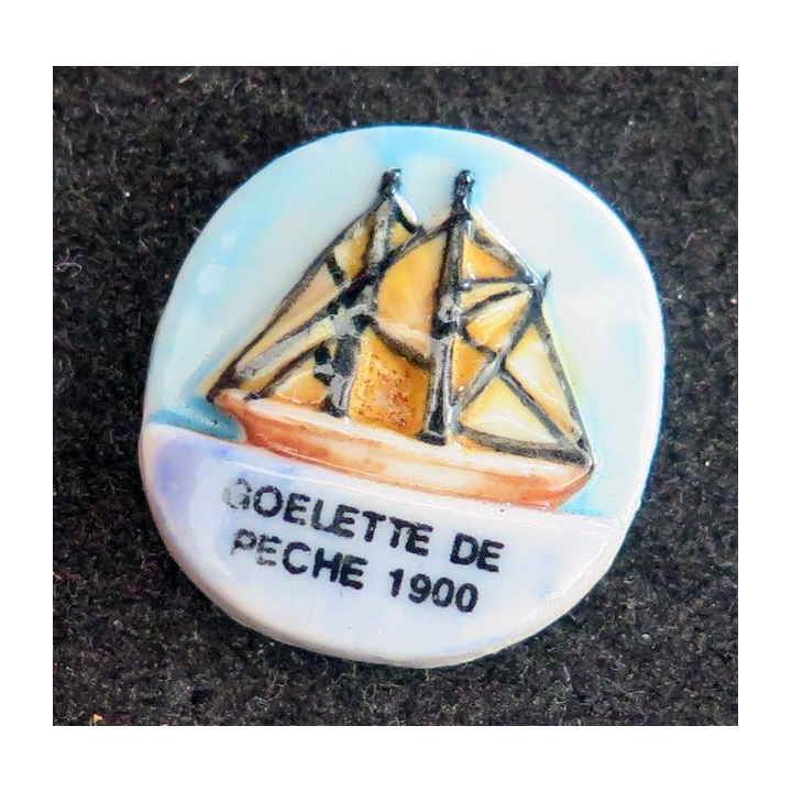 Fève Goelette de pêche 1900