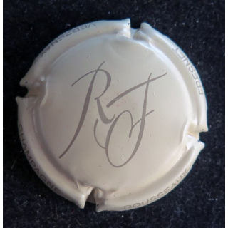 Capsule Muselet de bouteille de champagne ROUSSEAUX-FRESNET n° 18a crème pâle et or