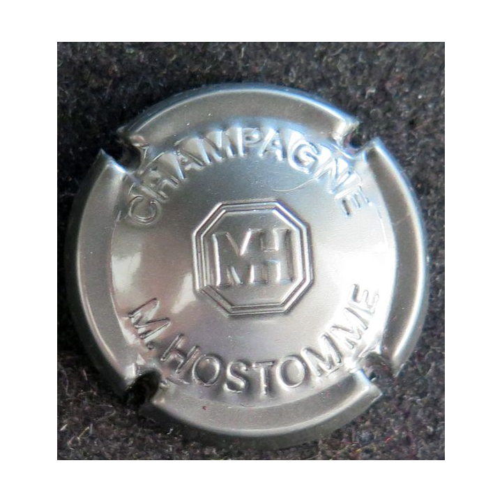 Capsule Muselet de bouteille de champagne HOSTOMME Marcel n° 37c estampé gris