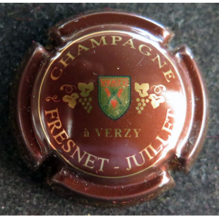 Capsule Muselet de bouteille de champagne FRESNET-JUILLET n° 2 Bordeaux foncé