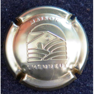 Capsule Muselet de bouteille de champagne MAISON LHEUREUX n° 1 estampée or
