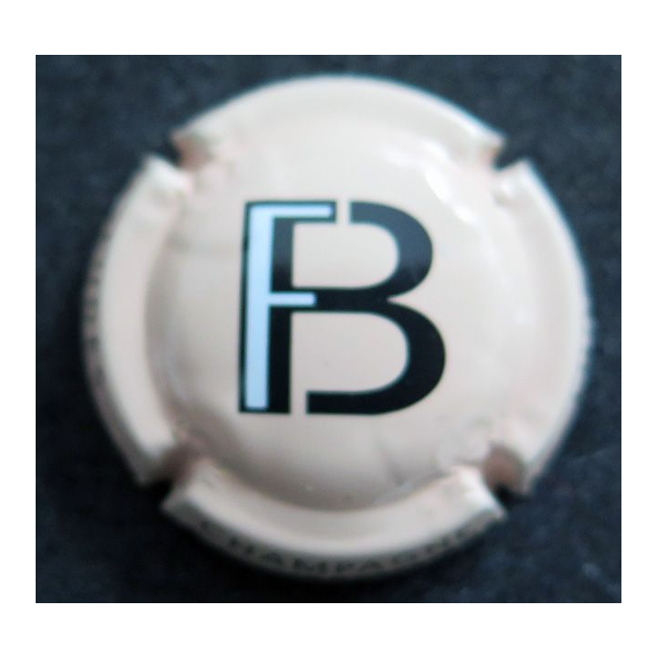 Capsule Muselet de bouteille de champagne FORGET-BRIMONT n° 4 fond rose terne