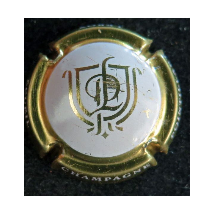 Capsule Muselet de bouteille de champagne POINTILLART-LEROY Jean-Louis n° 27a contour or