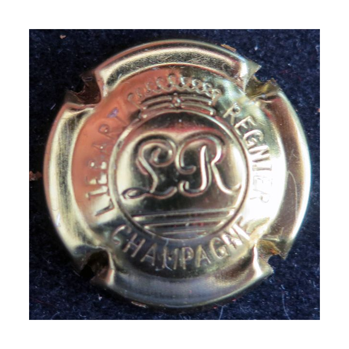 Capsule Muselet de bouteille de champagne LIÉBART-REGNIER n° 16 estampée or