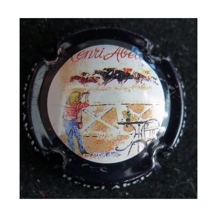 Capsule Muselet de bouteille de champagne ABELÉ Henri n° 7c contour violet foncé