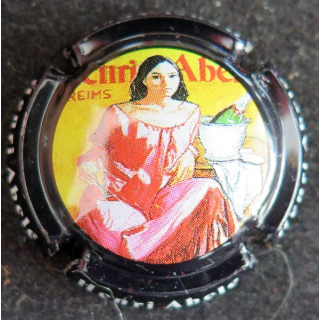 Capsule Muselet de bouteille de champagne ABELÉ Henri n° 2c contour violet foncé