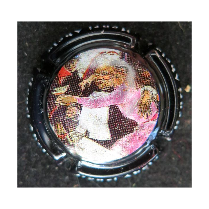 Capsule Muselet de bouteille de champagne ABELÉ Henri n° 4c contour violet foncé