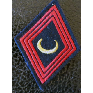 LOSANGE DE BRAS MODÈLE 45 : insigne tissu cadre du CEC de Givet (9° Zouaves) dos velcro