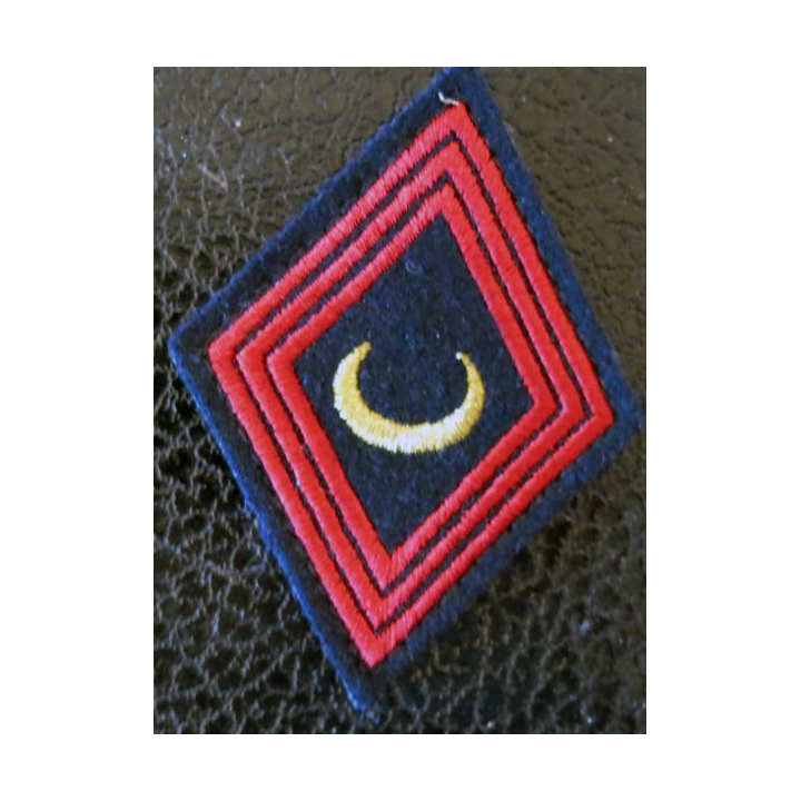 LOSANGE DE BRAS MODÈLE 45 : insigne tissu cadre du CEC de Givet (9° Zouaves) dos velcro