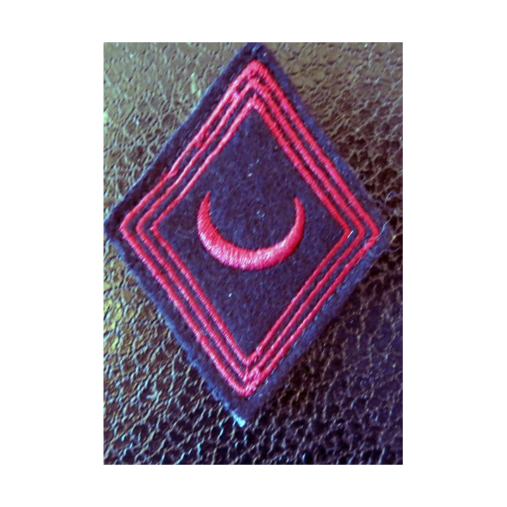 LOSANGE DE BRAS MODÈLE 45 : insigne tissu troupe du CEC de Givet (9° Zouaves) dos velcro