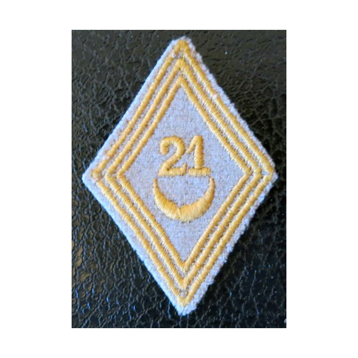LOSANGE DE BRAS MODÈLE 45 : modèle troupe 21° régiment de tirailleurs algériens AFN