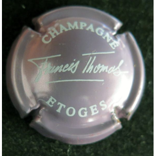Capsule Muselet de bouteille de champagne THOMAS Francis n° 12 rosé-violacé et blanc