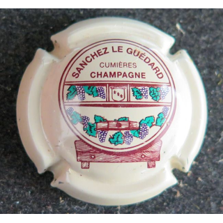 Capsule Muselet de bouteille de champagne SANCHEZ LE GUÉDARD n° 4 support tonneau marron