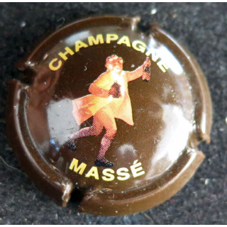 Capsule Muselet de bouteille de champagne MASSÉ n° 2 marron foncé