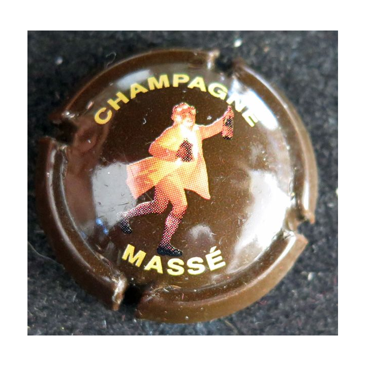 Capsule Muselet de bouteille de champagne MASSÉ n° 2 marron foncé