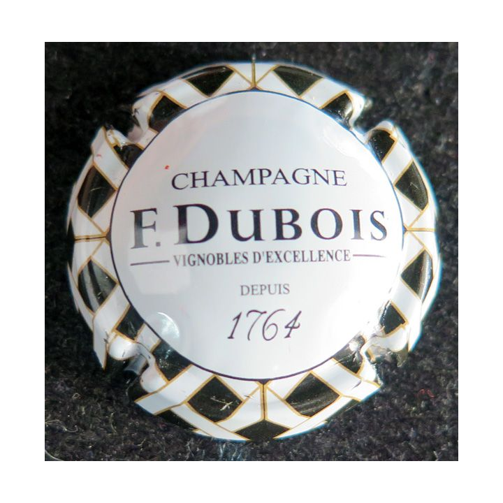 Capsule Muselet de bouteille de champagne DUBOIS François n° 5 Blanc et noir