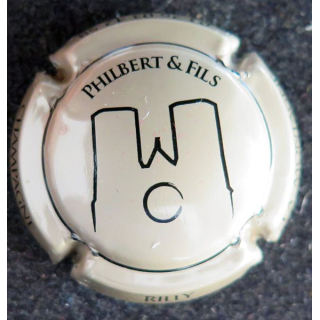 Capsule Muselet de bouteille de champagne PHILBERT & Fils n° 18 Grège et noir
