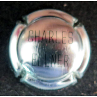 Capsule Muselet de bouteille de champagne ELLNER Charles n° 23 Métal et noir