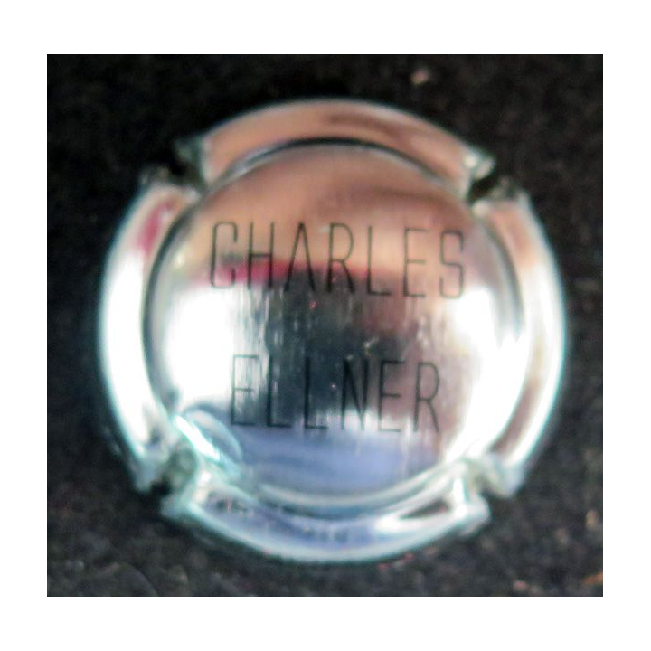 Capsule Muselet de bouteille de champagne ELLNER Charles n° 23 Métal et noir