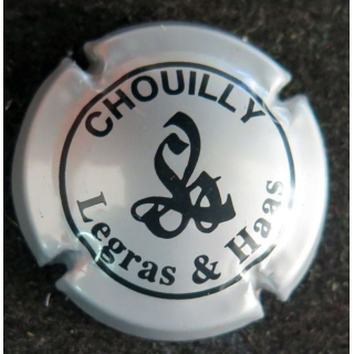 Capsule Muselet de bouteille de champagne LEGRAS & HAAS n° 7d argent et noir