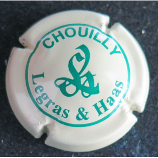 Capsule Muselet de bouteille de champagne LEGRAS & HAAS n° 3 Crème et vert