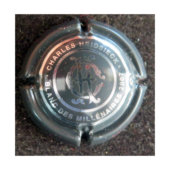 Capsule Muselet de bouteille de champagne CHARLES-HEIDSIECK n° 72e Blanc des millénaires gris foncé 2007