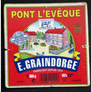 Dessus de boite de fromage Pont l'évêque