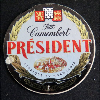 Dessus de boite de fromage Président