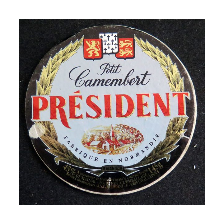 Dessus de boite de fromage Président