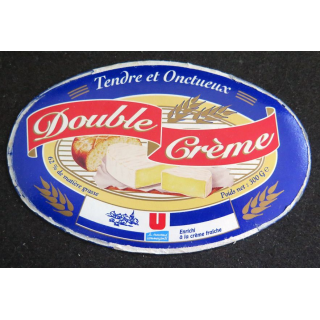 Dessus de boite de fromage Double crème