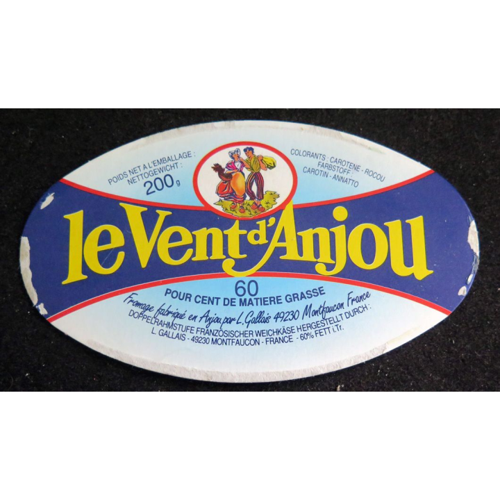 Dessus de boite de fromage Le Vent d'Anjou