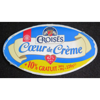Dessus de boite de fromage Coeur de crème