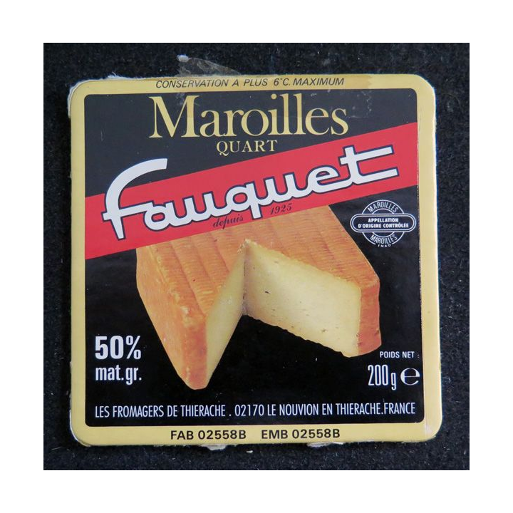 Dessus de boite de fromage Maroilles