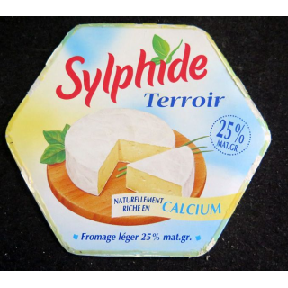Dessus de boite de fromage Sylphide terroir