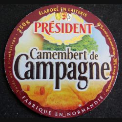 Dessus de boite de fromage Camembert de Campagne